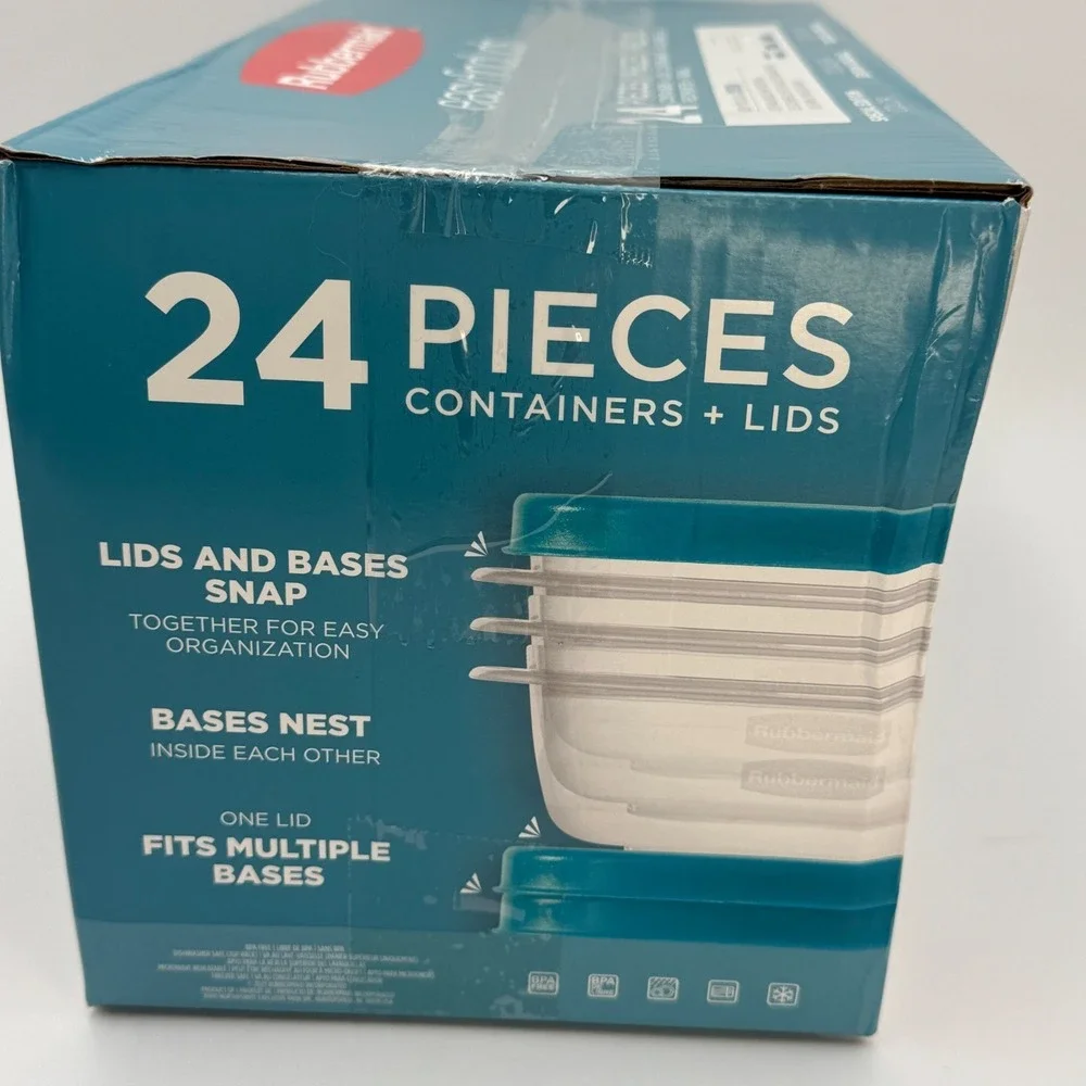 Rubbermaid Easy Find Lids 24 Piece Special Edition Color Food Storage Set NIB